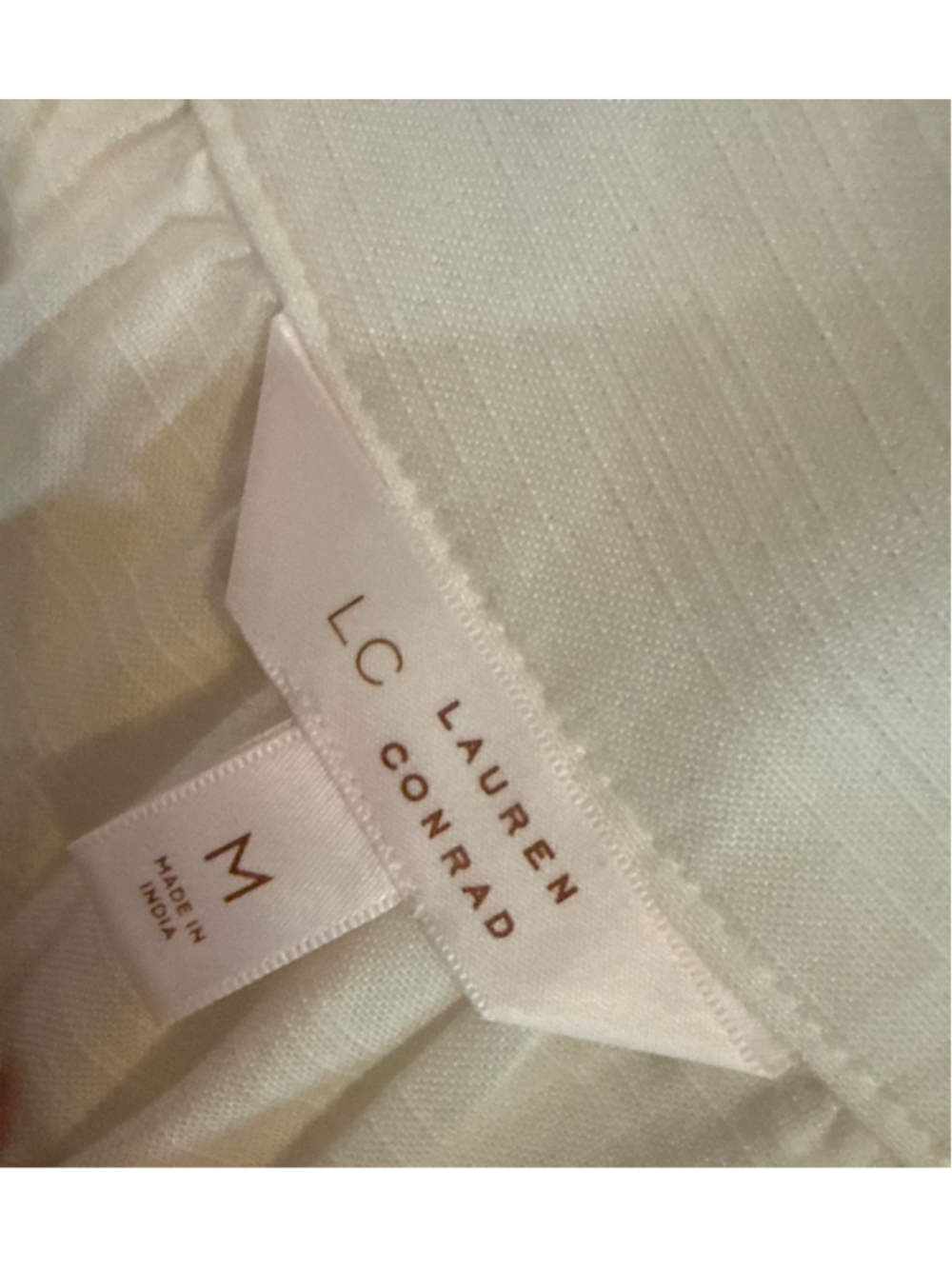 LC Lauren Conrad Off-White Square Neck Blouse M - Picture 3 of 3
